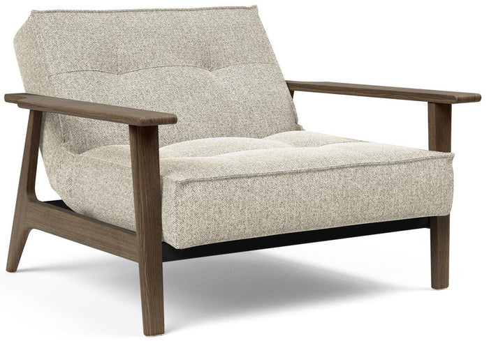 Innovation Splitback Fauteuil Gebroken Wit | Gerookt Eiken