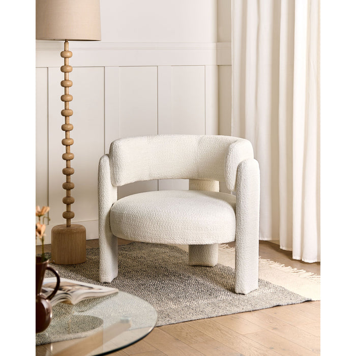 Beliani - BUREA - Fauteuil - Off-white - Chenille