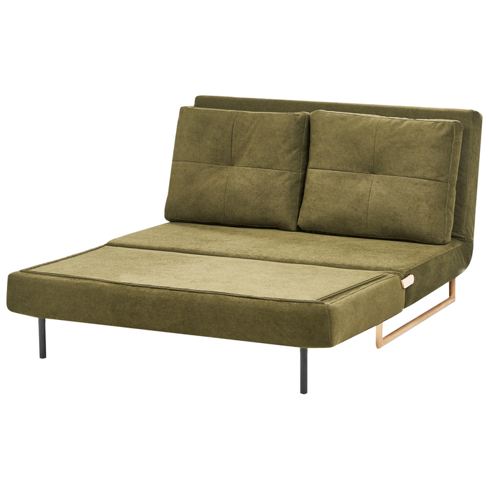 Beliani - JERSLEV - 2-zits slaapbank - Groen - Stof