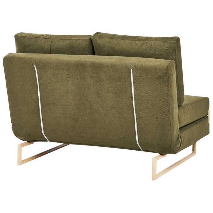 Beliani - JERSLEV - 2-zits slaapbank - Groen - Stof