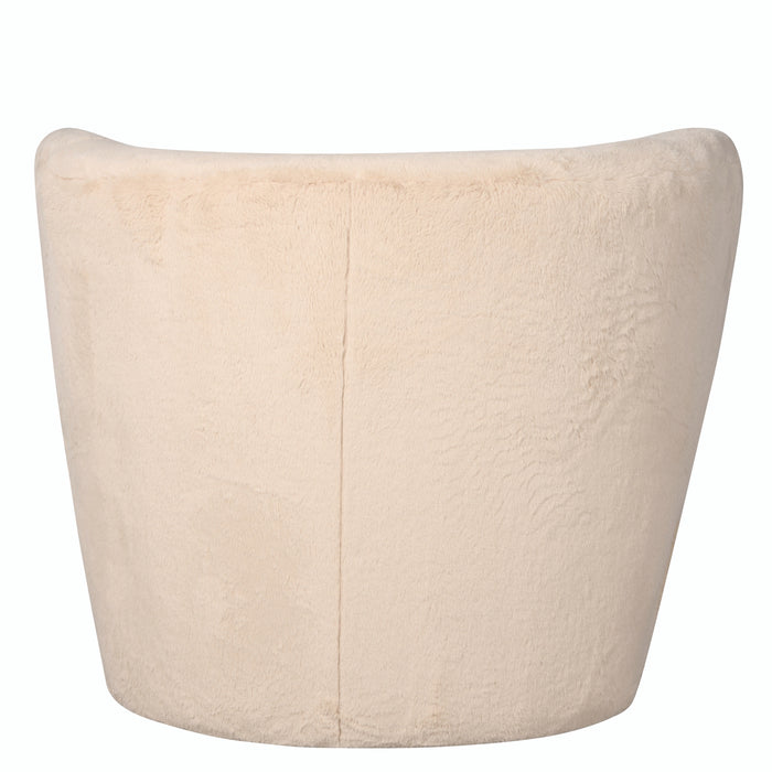 Draaifauteuil Luton - Beige - Textiel - 99x78x87cm (BxHxD)