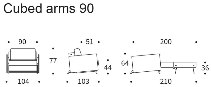 Innovation Cubed Rust Slaapstoel met Armleuning
