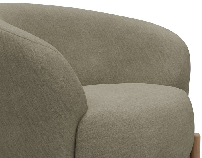 Kragelund Gran Fauteuil Stoffig Zand | Eiken