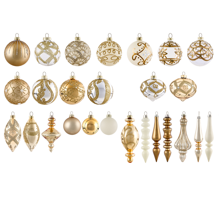 Beliani - FLICKER - Set van 70 kerstballen - Goud - Glas
