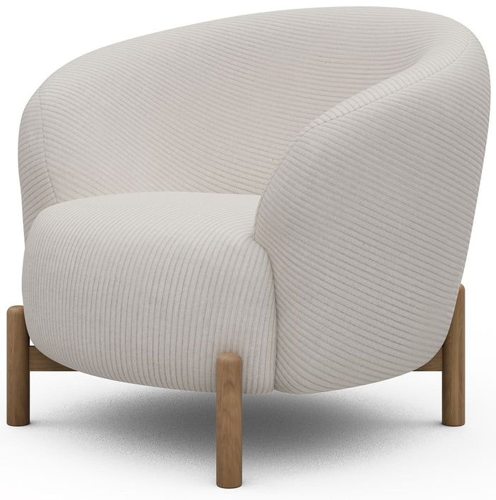 Kragelund Gran Fauteuil Ivory Corduroy | Eiken
