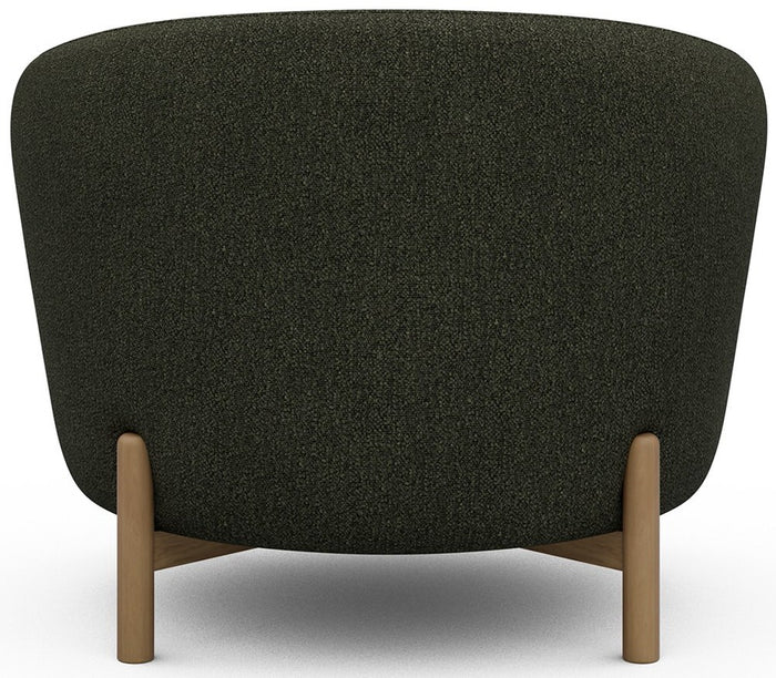 Kragelund Gran Fauteuil Bosgroen Bouclé | Eiken