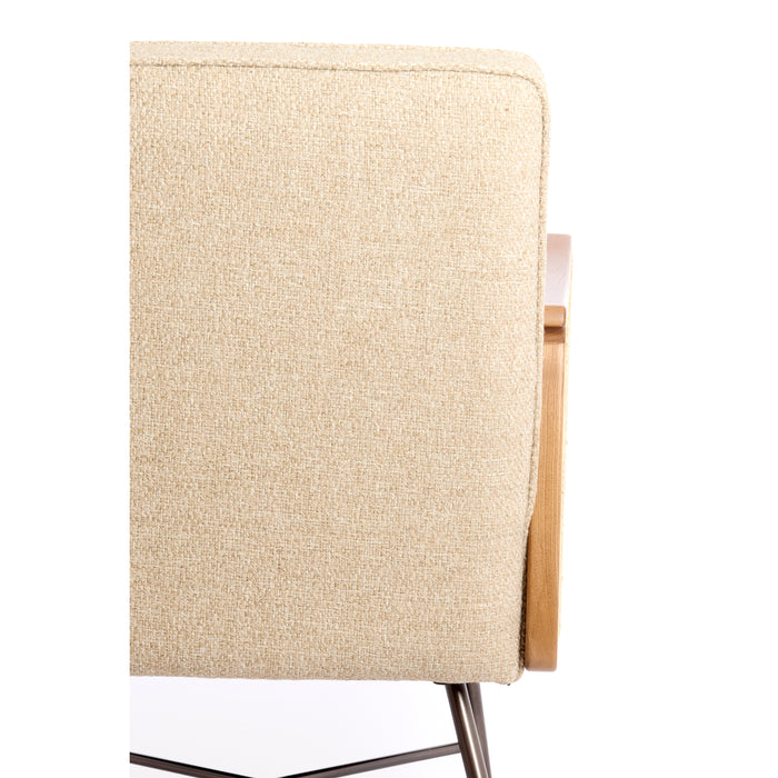 Light&living Stoel 81x60x80 cm FIORA beige+rotan naturel