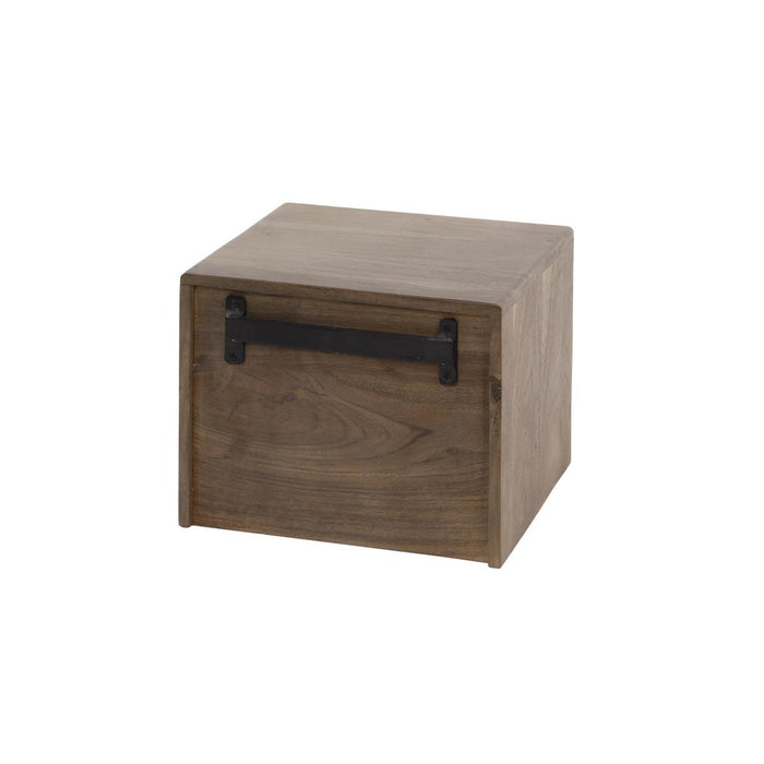 Fraaai Marino zwevend nachtkastje - 1 lade en open vak - acaciahout