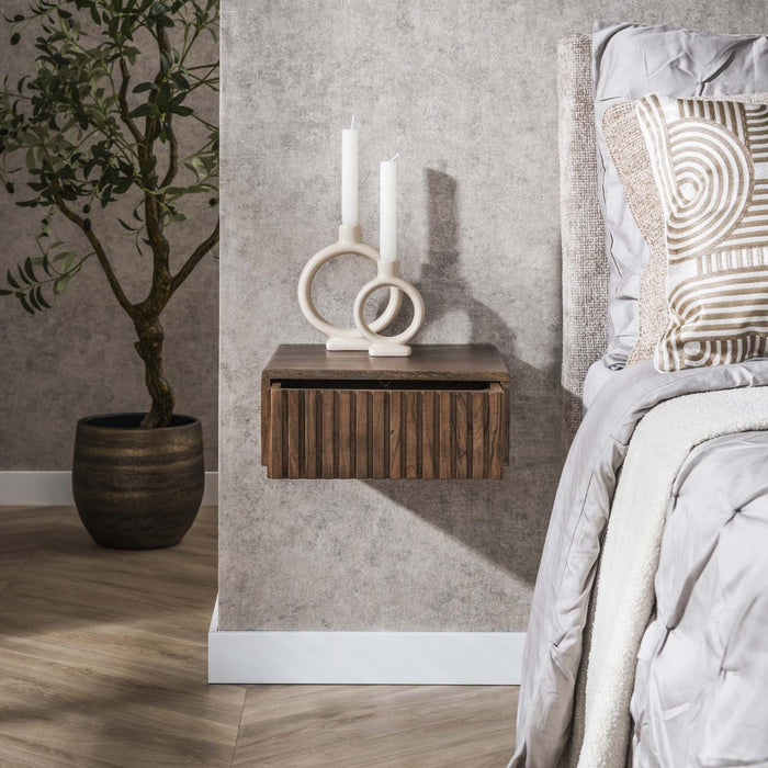 Fraaai Marino zwevend nachtkastje - 1 lade - acaciahout