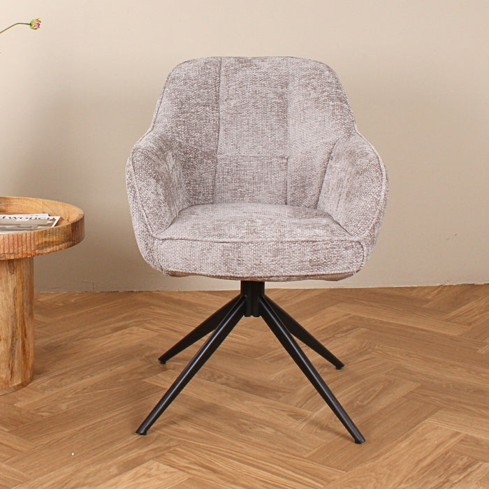 DS4U Joy draaibare eetkamerstoel - grijs