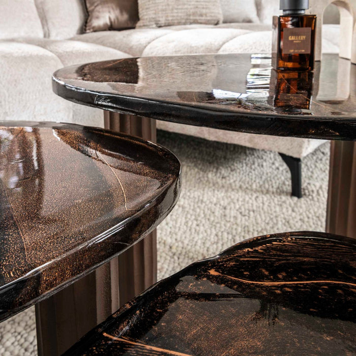 Fraaai Benny salontafel L - koper antiek finish