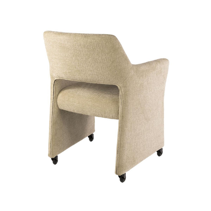 Fraaai Arianna armstoel - met wieltjes - zand