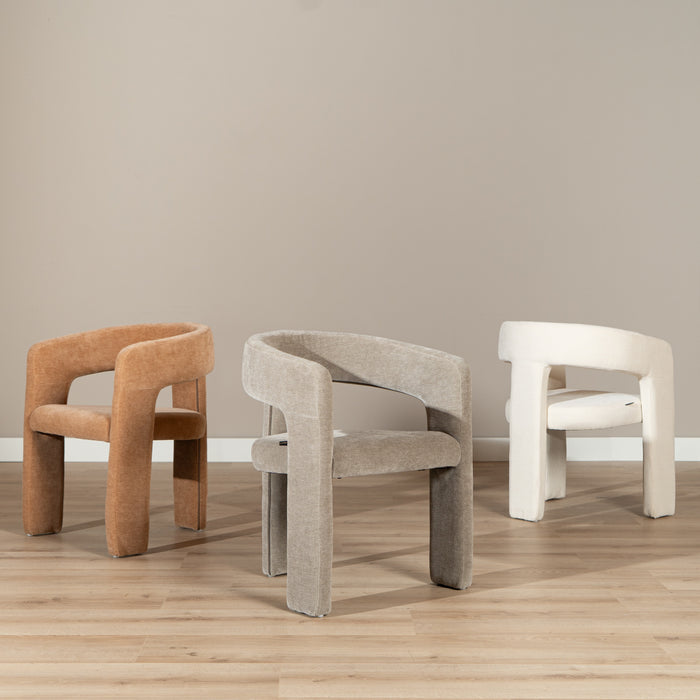 Bronx71 Scandinavische eetkamerstoel Bibi chenille terracotta