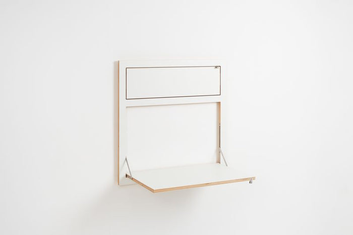 Fläpps Wandbureau|secretaresse 80x80-2 - Wit