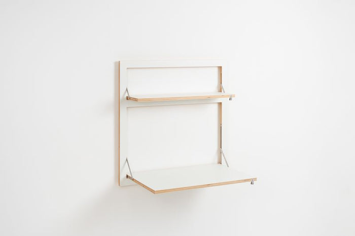 Fläpps Wandbureau|secretaresse 80x80-2 - Wit