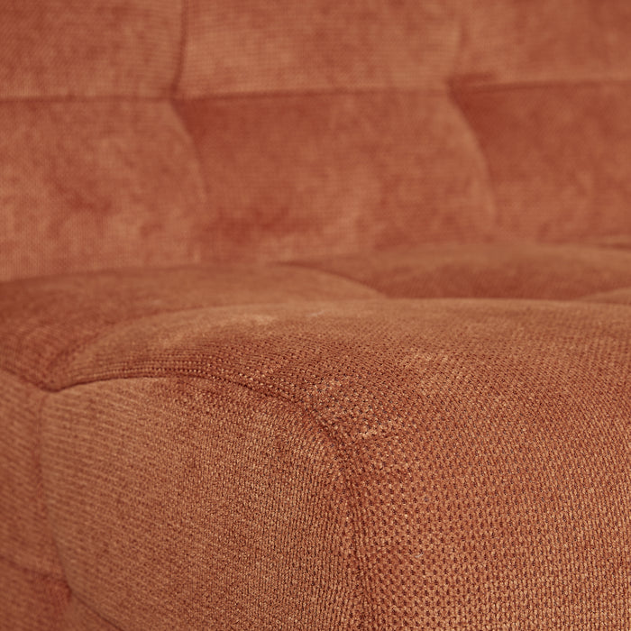 by fonQ Wies 3,5-zits Hoekbank Rechts met Hocker - Materiaalmix - Terra Blend