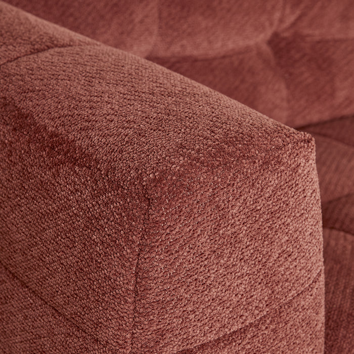 by fonQ Wies 3,5-zits Hoekbank Rechts met Hocker - Materiaalmix - Terra Blend