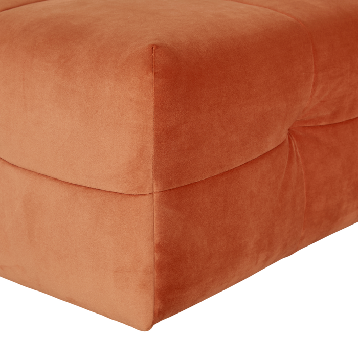 by fonQ Wies 3,5-zits Hoekbank Links met Hocker - Materiaalmix - Terra Blend