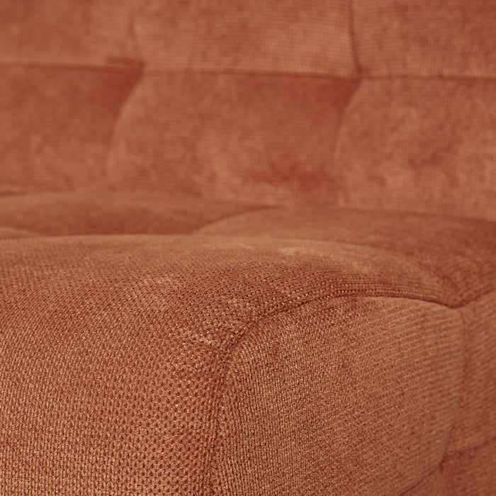 by fonQ Wies 3,5-zits Hoekbank Links met Hocker - Materiaalmix - Terra Blend