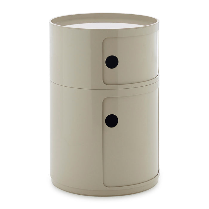 Kartell Componibili Kast Ø 42 cm - 2 Modules - Duifgrijs