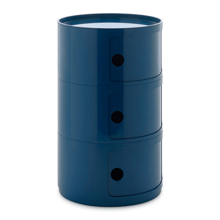Kartell Componibili Kast Ø 42 cm - 3 Modules - Blauw