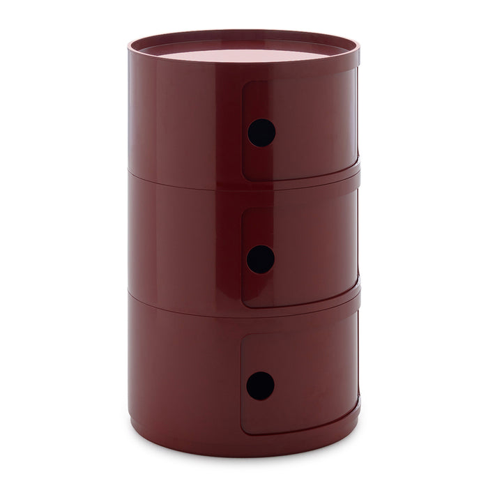 Kartell Componibili Kast Ø 42 cm - 3 Modules - Burgundy