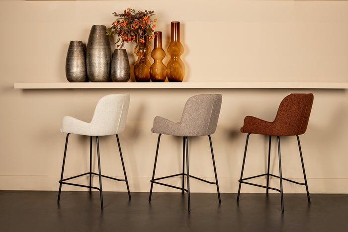 PTMD Leander Beige Bar Stool