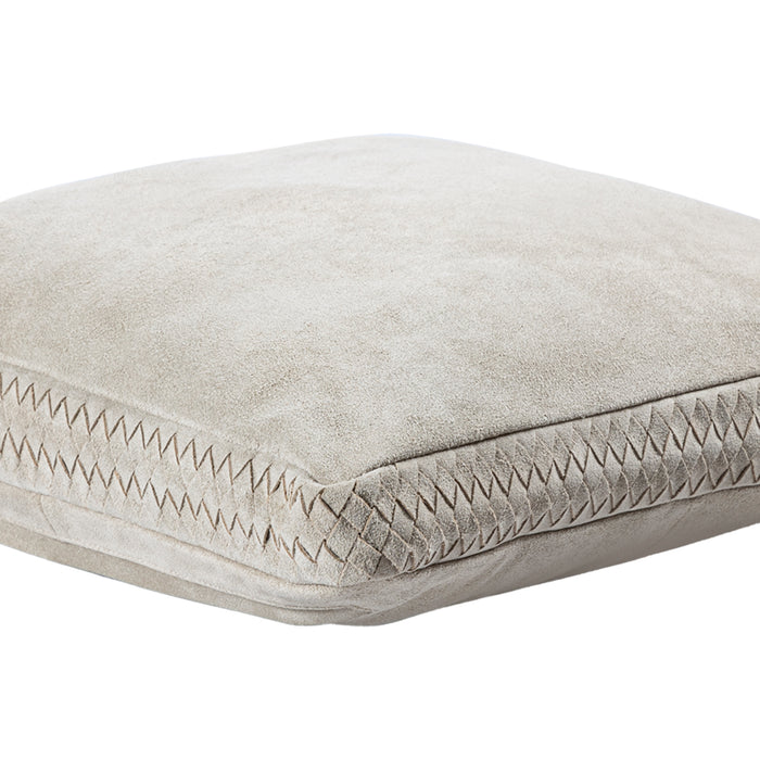 PTMD Suky Taupe Suede Leather Cushion Square S