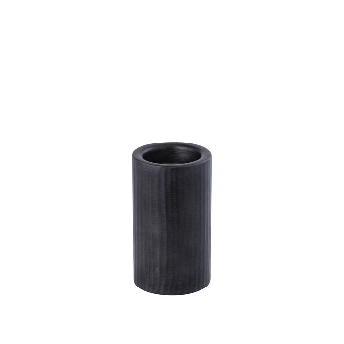 PTMD Jowad Graphite Alu Sheet Candle Holder Rib S