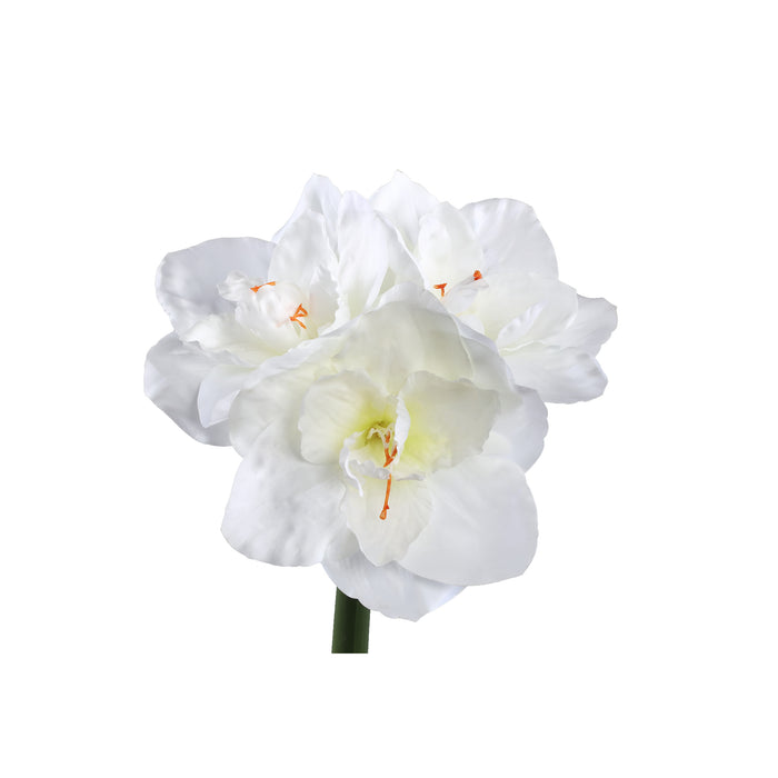 PTMD - Kunstbloem Amaryllis - Wit - 17x38x75cm