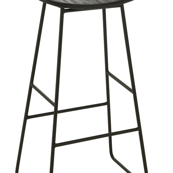 J-Line stoel Rechthoekig - metaal - zwart - large