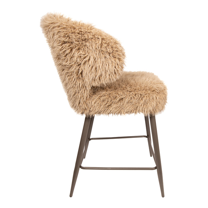 PTMD Ares Bar Chair Hair Brown
