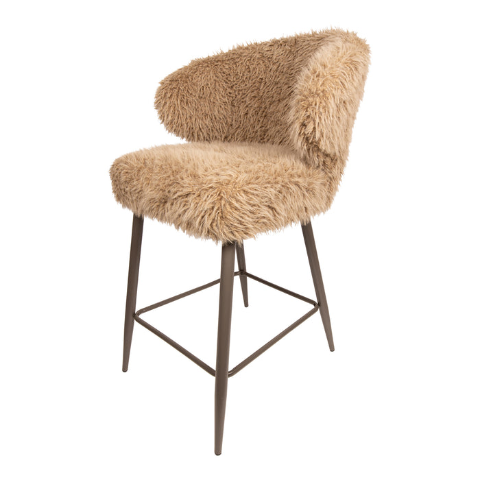PTMD Ares Bar Chair Hair Brown