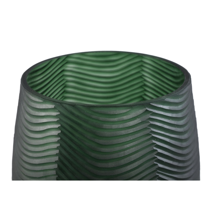 PTMD Elichi Green Glass Vase Bombey Round