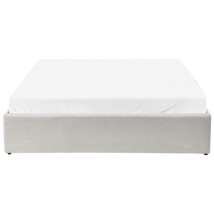 Beliani-DINAN-Tweepersoonsbed-Lichtbeige-140 x 200 cm-Polyester