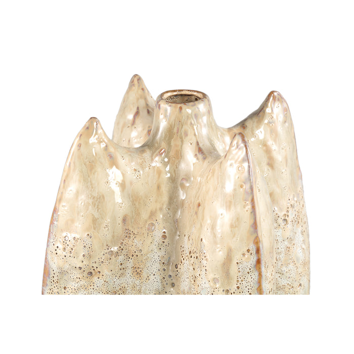 PTMD Shareece Cream Ceramic Shaped Vase Large