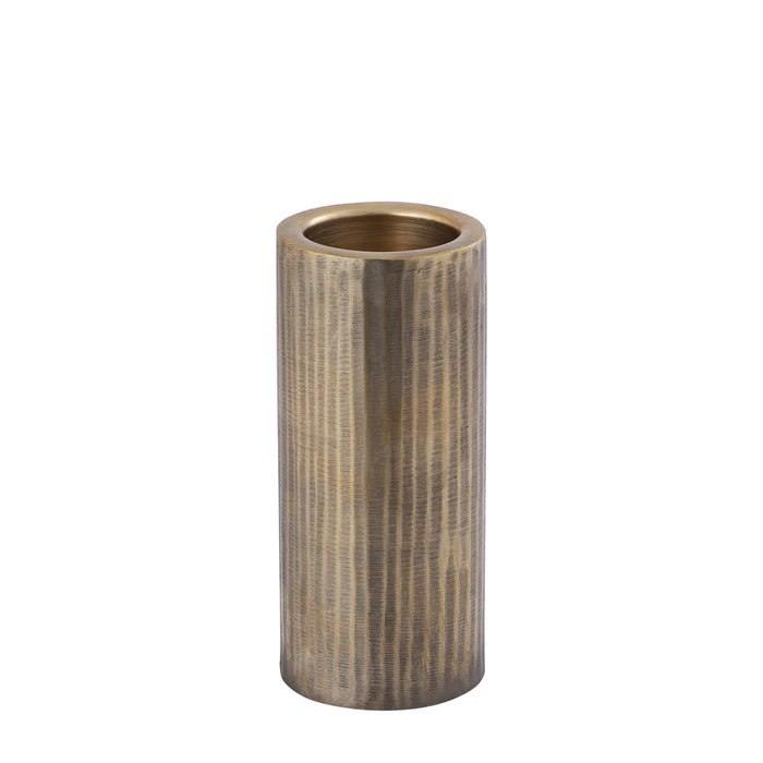 PTMD Jowad Antique Gold Alu Sheet Candle Holder Rib M