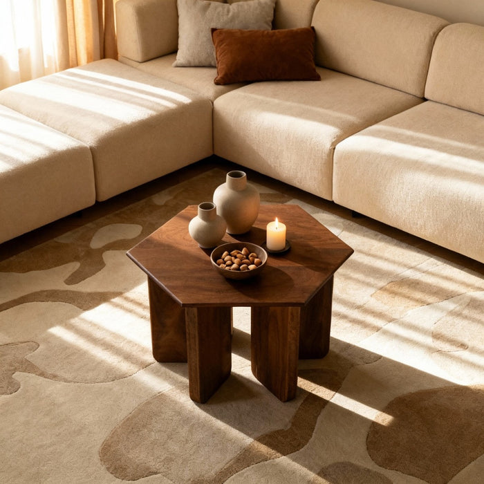 DÉJA Living - Salontafel Donkerbruin Mangohout - 60x60x38cm - Martos