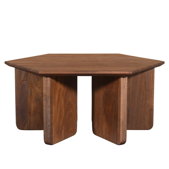 DÉJA Living - Salontafel Donkerbruin Mangohout - 80x80x35cm - Martos