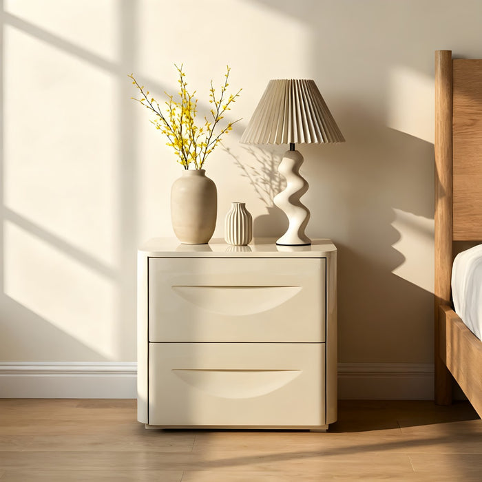 DÉJA Living - Nachtkastje Glossy Crème - 58x41x51cm - Setra