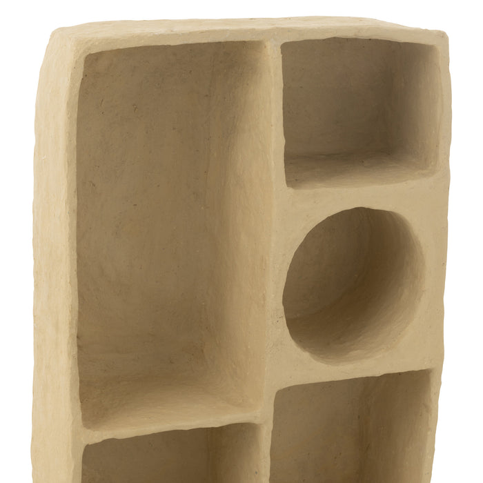 J-Line wandrek Flint - papier maché - naturel - large