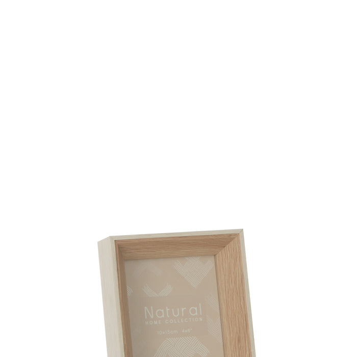 J-Line fotolijst hout - creme - 2 stuks