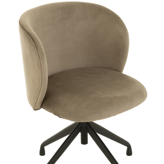 J-Line stoel Turn|Up|Down - fluweel - donkergrijs