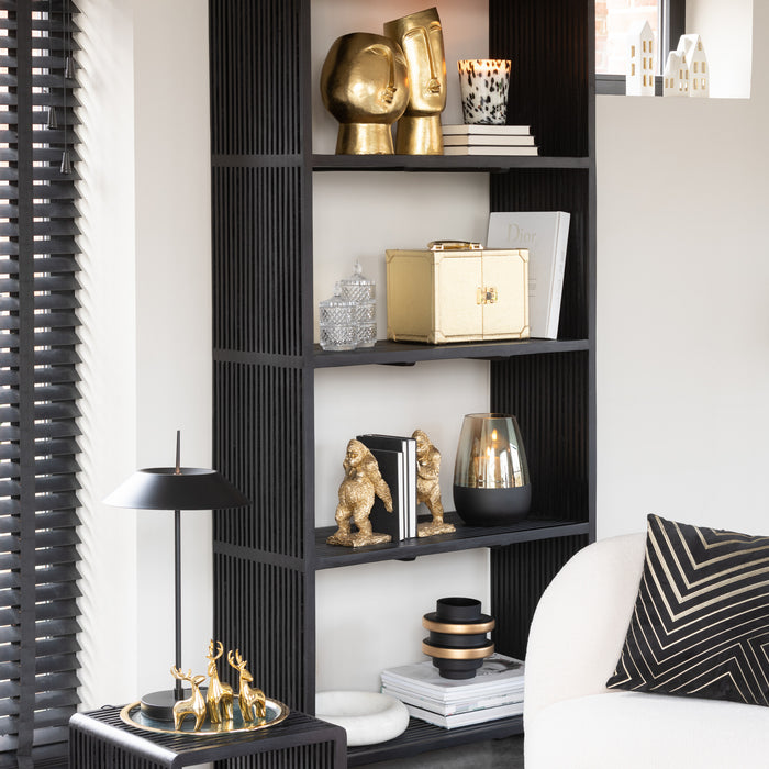 J-Line kom Rond Laag Marmer - wit - large