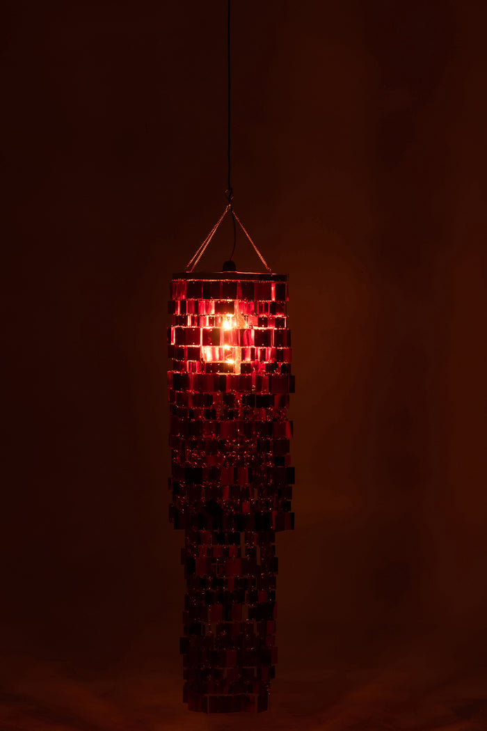 J-Line lampenkap Kandelaar Vierkant - pvc - rood - medium