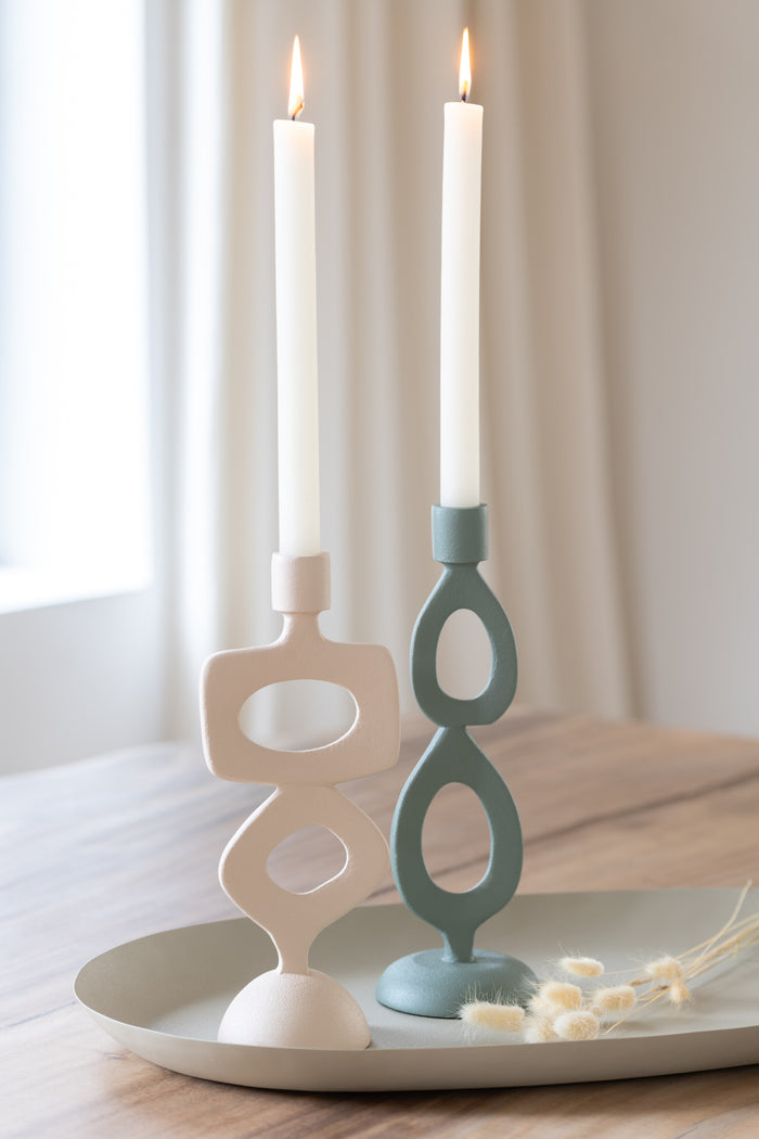 J-Line kaarshouder Ringen - aluminium - groen - 2 stuks