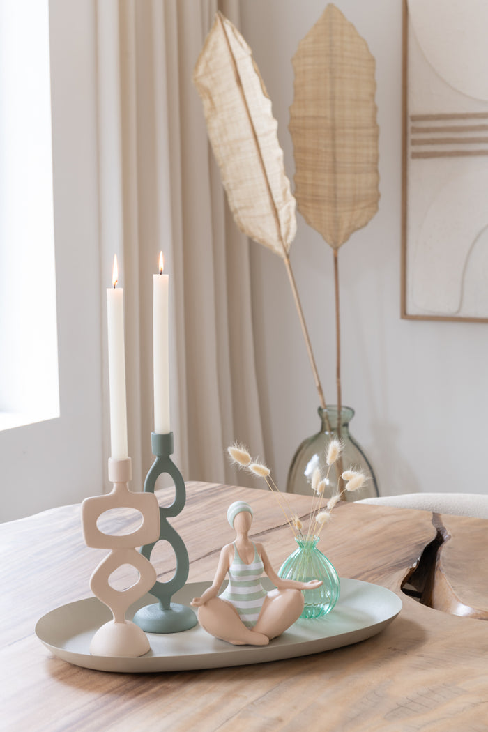 J-Line kaarshouder Ringen - aluminium - groen - 2 stuks