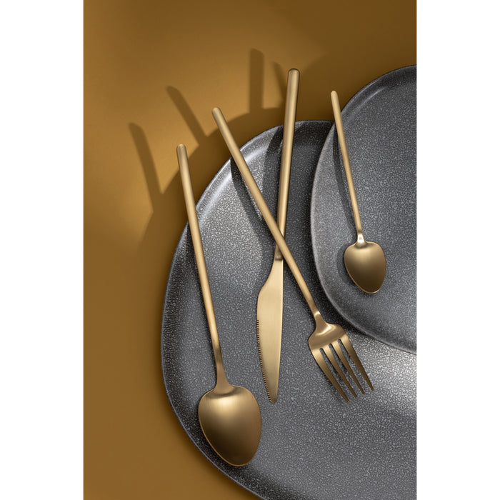 J-Line bestek - roestvrij staal - goud - box van 24 stuks