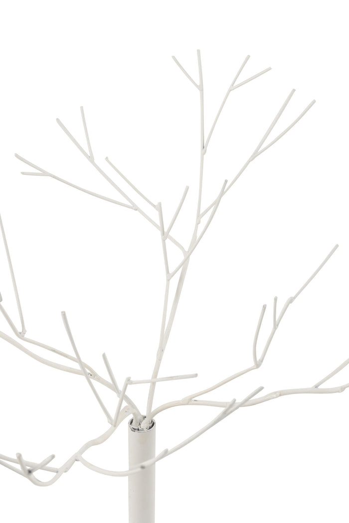 J-Line decoratie boom - metaal - wit - small