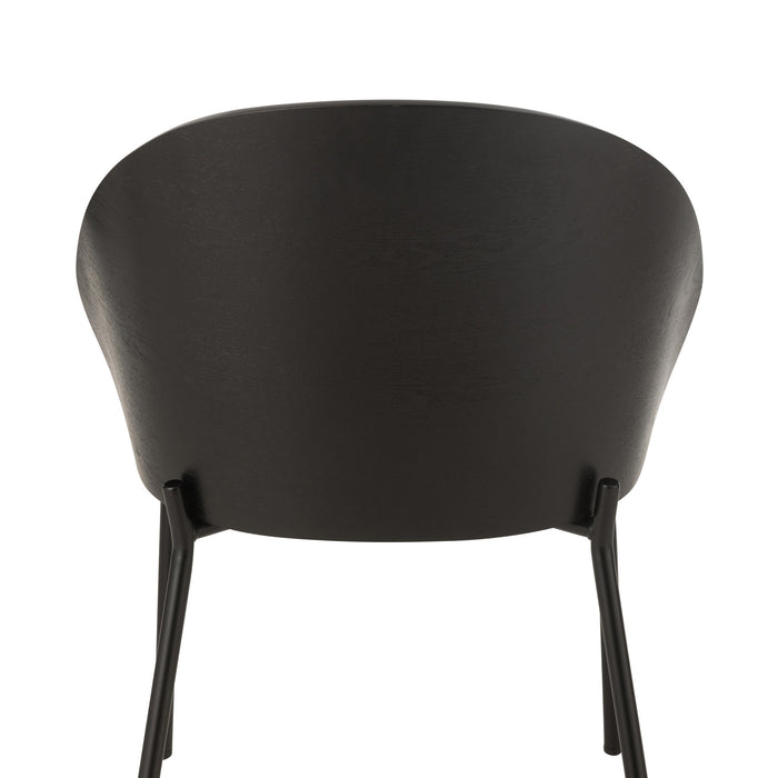 J-Line stoel Lone - multiplex|metaal - zwart|grijs